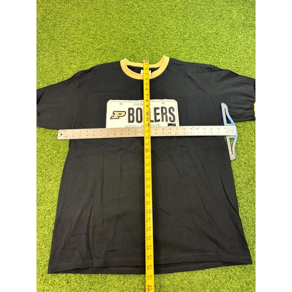 Nike Purdue Boilermakers Shirt Men's Large Black Yellow Solo Swoosh College-NCAA